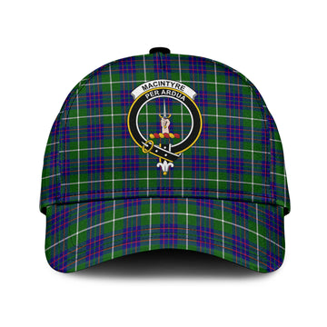 MacIntyre Hunting Modern Tartan Classic Cap with Family Crest