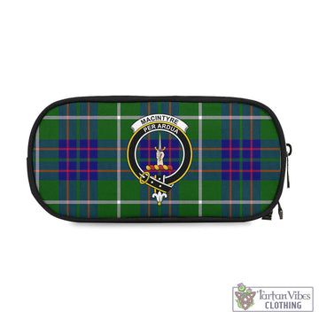 MacIntyre Hunting Modern Tartan Pen and Pencil Case with Family Crest