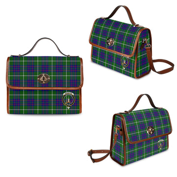 MacIntyre Hunting Modern Tartan Waterproof Canvas Bag with Family Crest