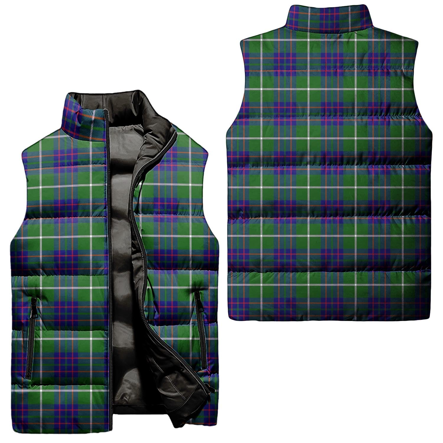 MacIntyre Hunting Modern Tartan Sleeveless Puffer Jacket Unisex - Tartanvibesclothing