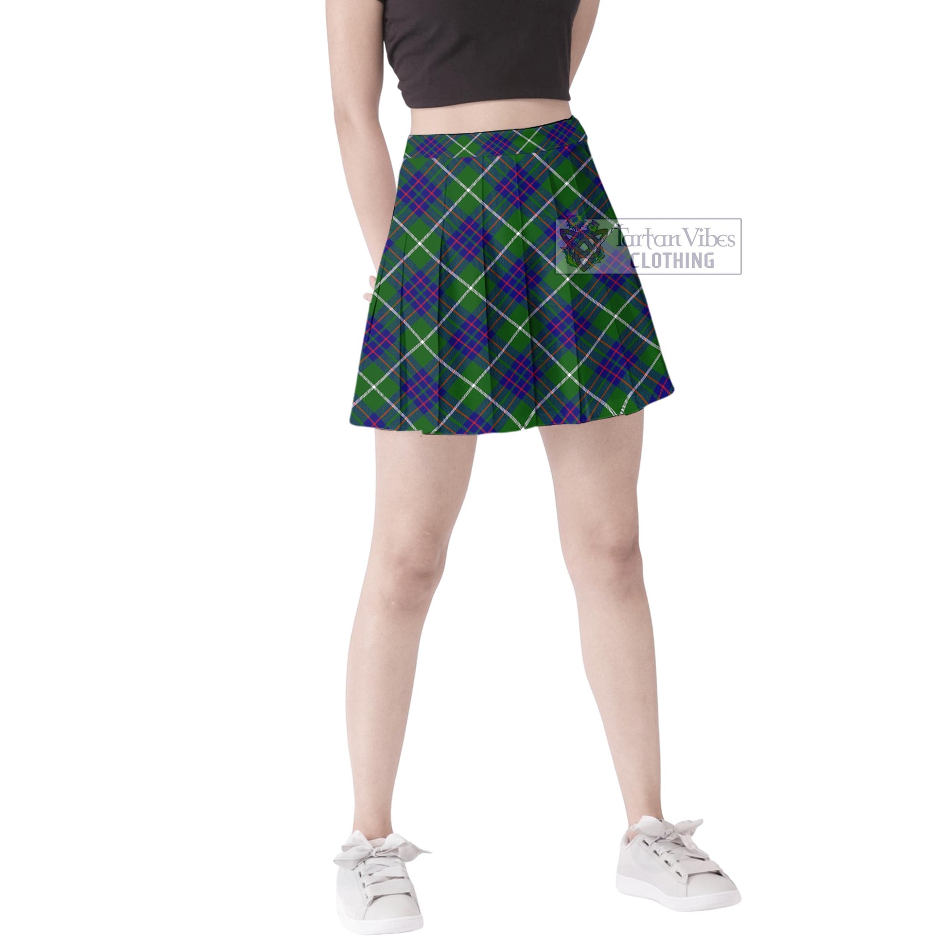 Tartan Vibes Clothing MacIntyre Hunting Modern Tartan Women's Plated Mini Skirt