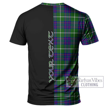 MacIntyre Hunting Modern Tartan T-Shirt with Family Crest and Half Of Me Style