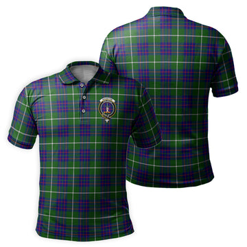 MacIntyre Hunting Modern Tartan Men's Polo Shirt with Family Crest