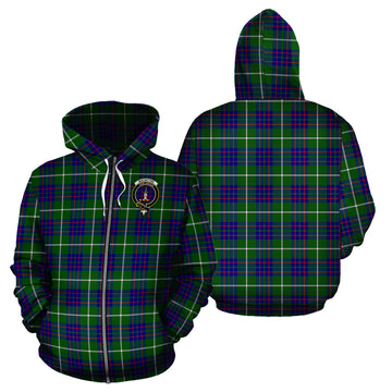 MacIntyre Hunting Modern Tartan Hoodie with Family Crest