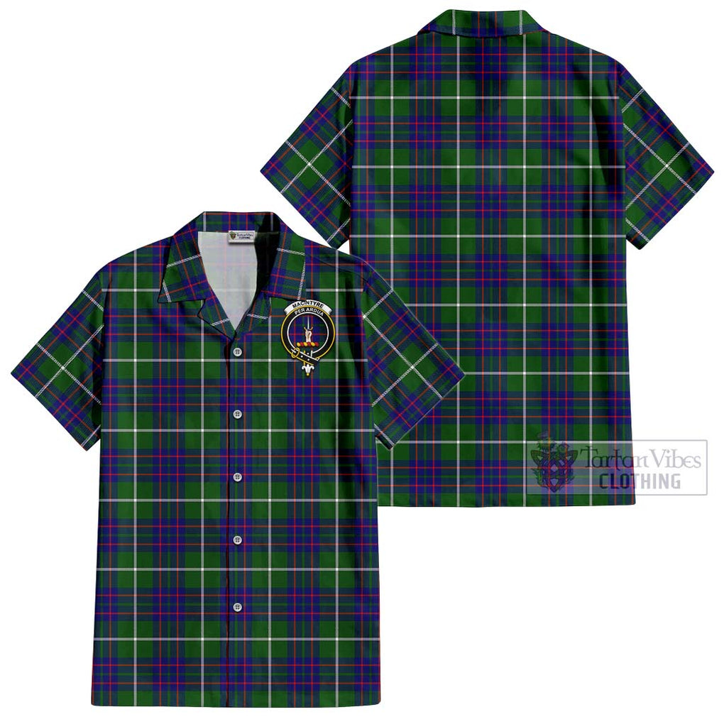 MacIntyre Hunting Modern Tartan Cotton Hawaiian Shirt with Family Crest Kid - Tartan Vibes Clothing