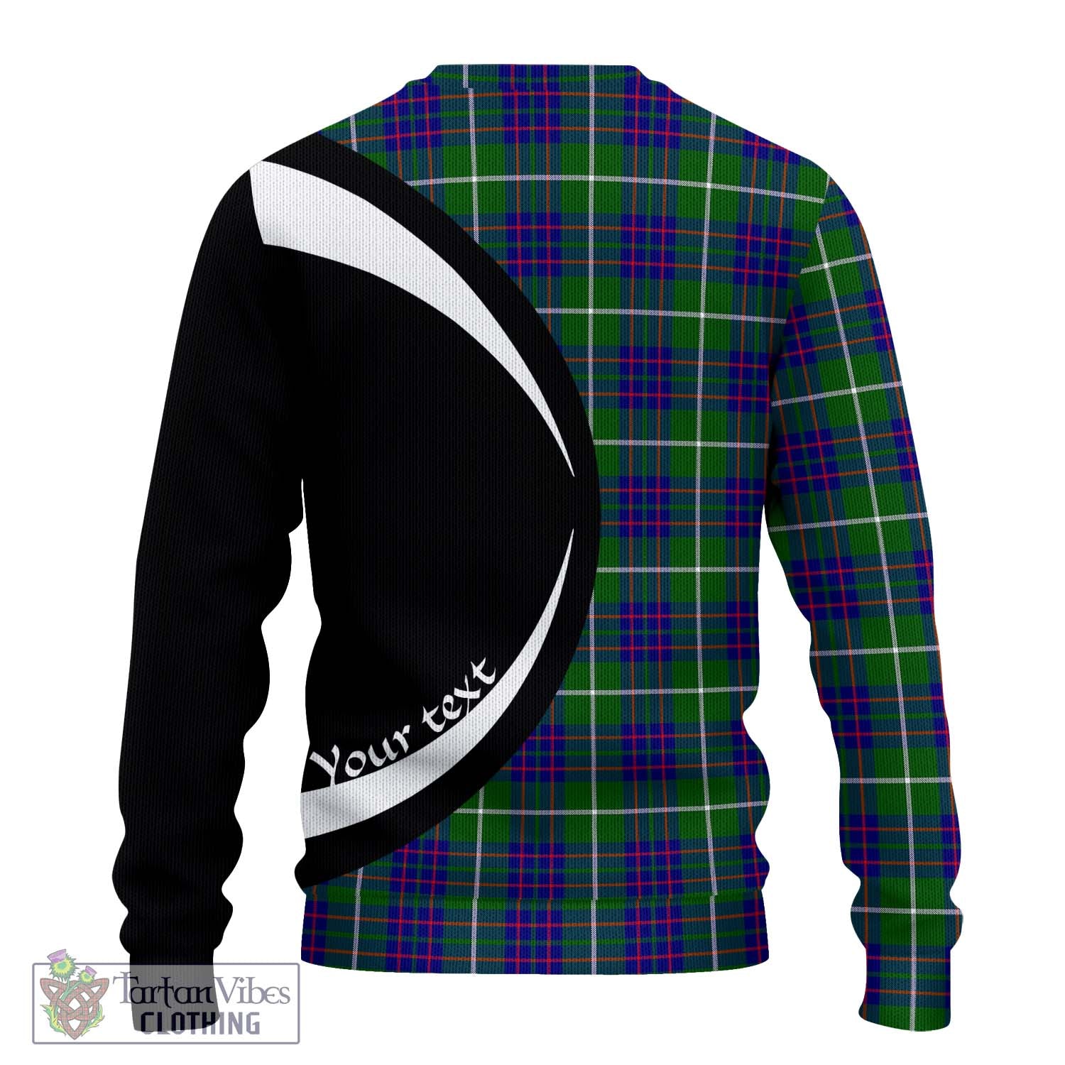 MacIntyre Hunting Modern Tartan Knitted Sweater with Family Crest Circle Style - Tartan Vibes Clothing