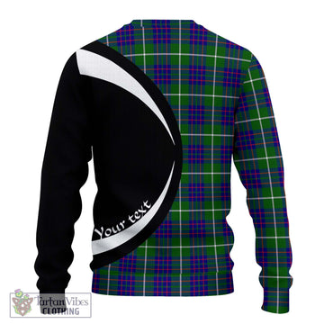 MacIntyre Hunting Modern Tartan Ugly Sweater with Family Crest Circle Style