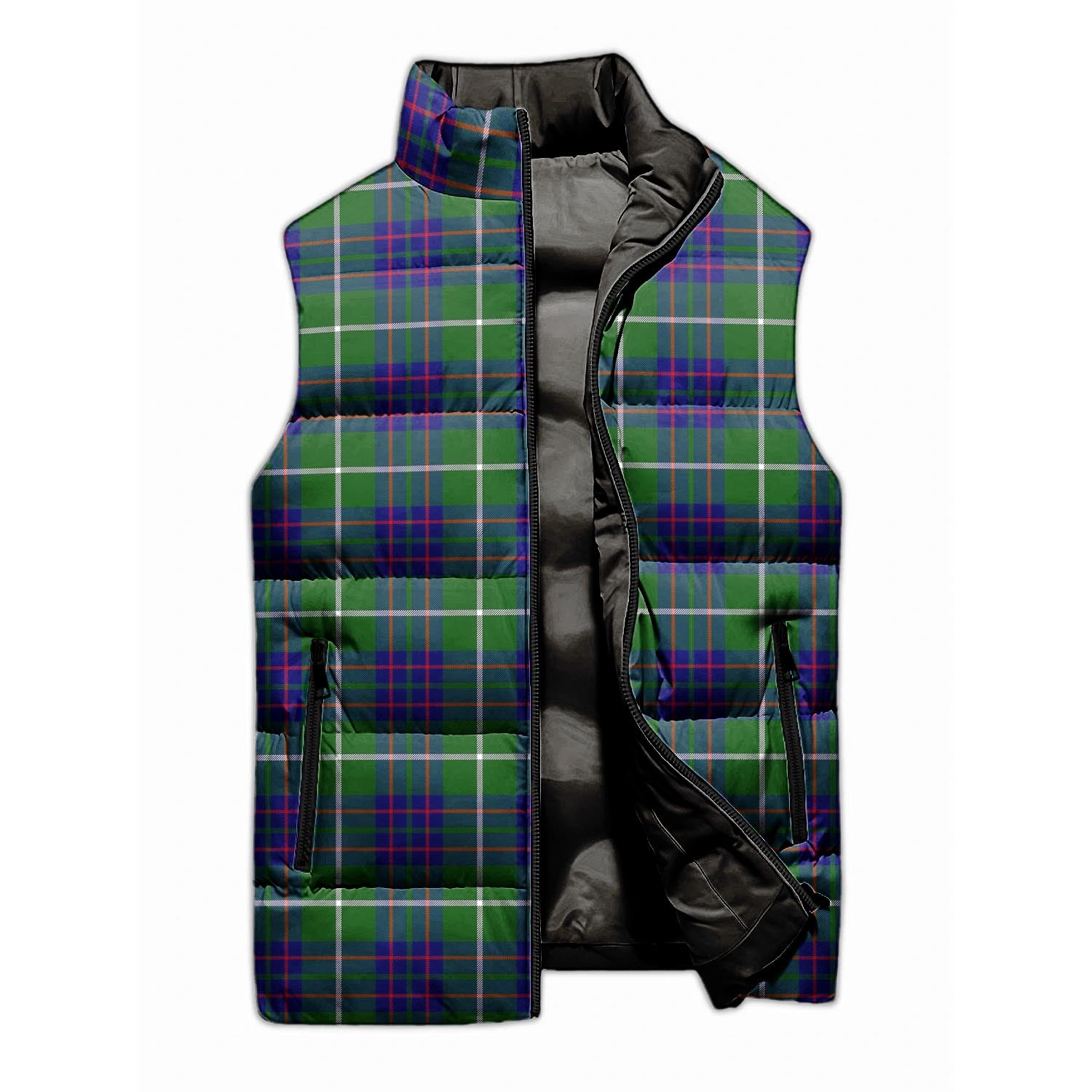 MacIntyre Hunting Modern Tartan Sleeveless Puffer Jacket - Tartanvibesclothing