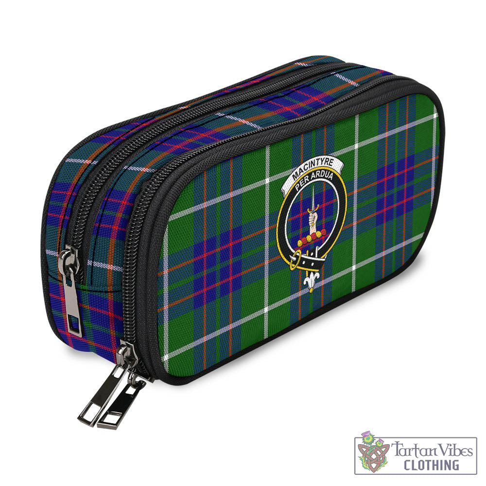 Tartan Vibes Clothing MacIntyre Hunting Modern Tartan Pen and Pencil Case with Family Crest