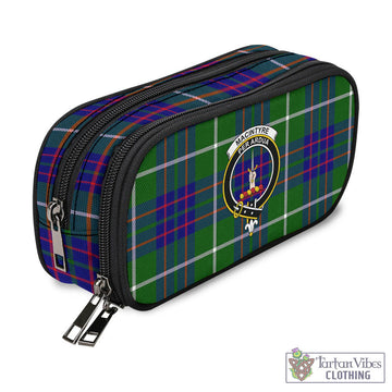 MacIntyre Hunting Modern Tartan Pen and Pencil Case with Family Crest