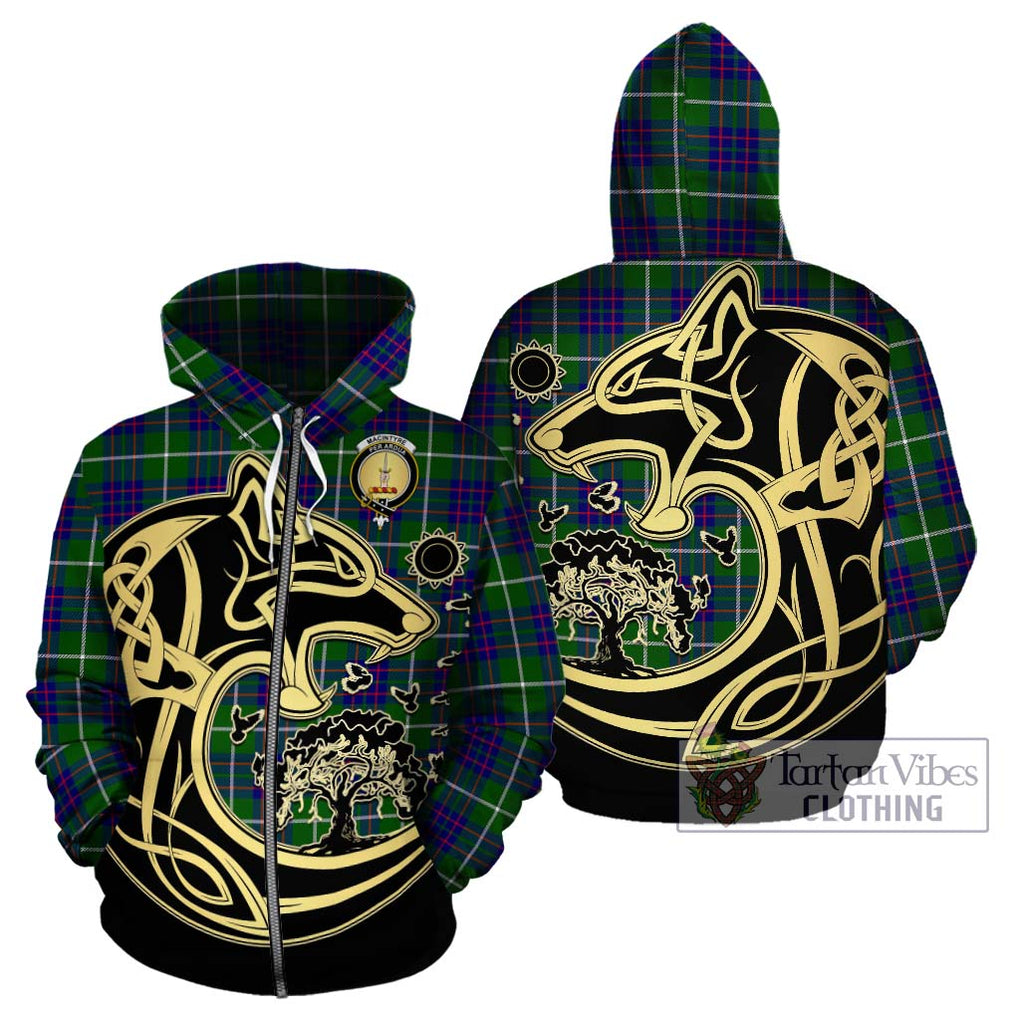 MacIntyre Hunting Modern Tartan Hoodie with Family Crest Celtic Wolf Style - Tartan Vibes Clothing