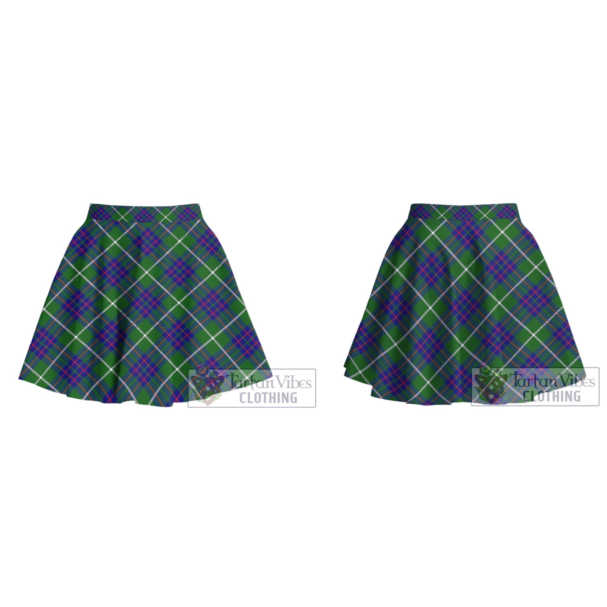 Tartan Vibes Clothing MacIntyre Hunting Modern Tartan Women's Plated Mini Skirt