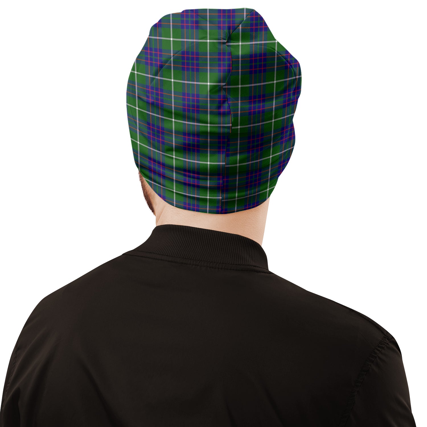 MacIntyre Hunting Modern Tartan Beanies Hat with Family Crest - Tartan Vibes Clothing