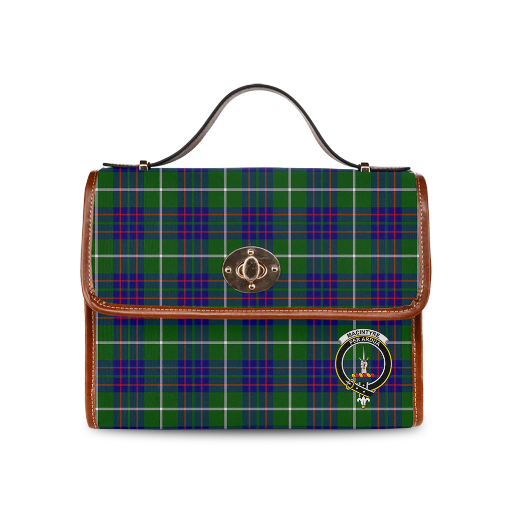 macintyre-hunting-modern-tartan-leather-strap-waterproof-canvas-bag-with-family-crest