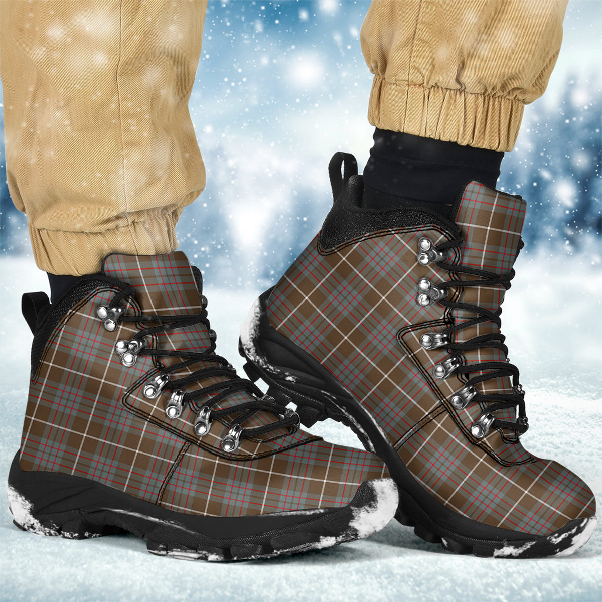 MacIntyre Hunting Weathered Tartan Alpine Boots - Tartanvibesclothing