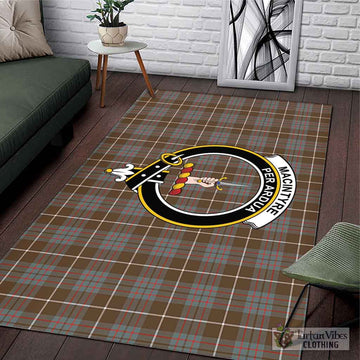 MacIntyre Hunting Weathered Tartan Area Rug with Family Crest