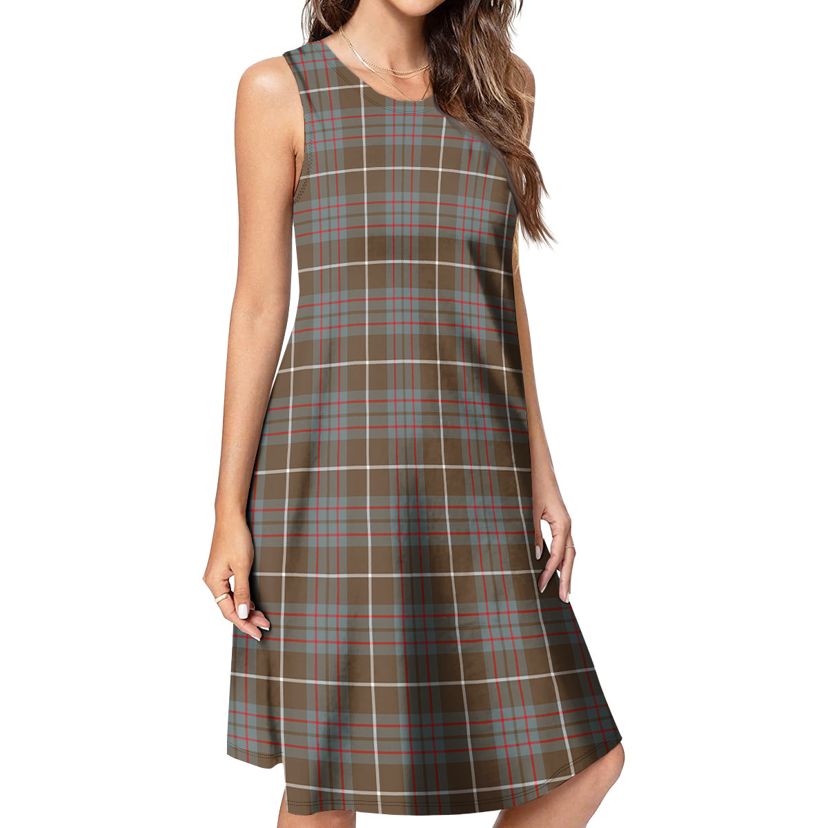 MacIntyre Hunting Weathered Tartan Womens Casual Dresses - Tartanvibesclothing