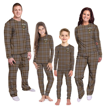 MacIntyre Hunting Weathered Tartan Pajamas Family Set with Family Crest