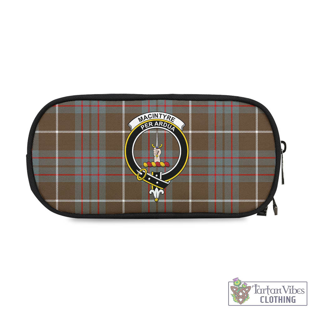 Tartan Vibes Clothing MacIntyre Hunting Weathered Tartan Pen and Pencil Case with Family Crest