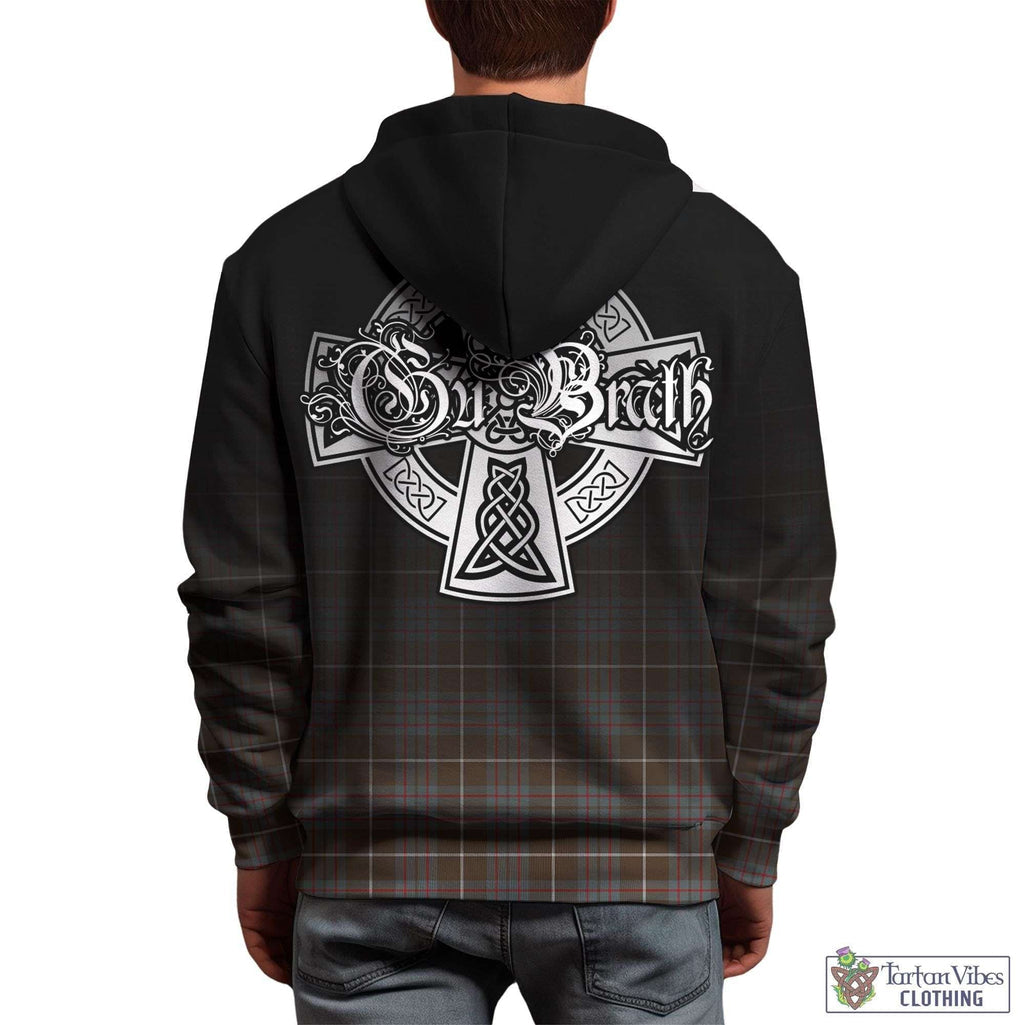 Tartan Vibes Clothing MacIntyre Hunting Weathered Tartan Hoodie Featuring Alba Gu Brath Family Crest Celtic Inspired