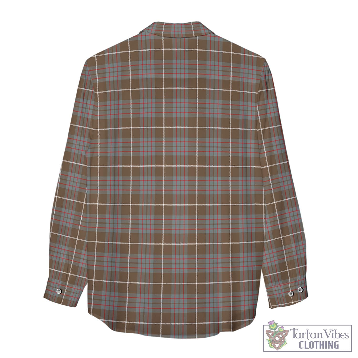 Tartan Vibes Clothing MacIntyre Hunting Weathered Tartan Womens Casual Shirt with Family Crest