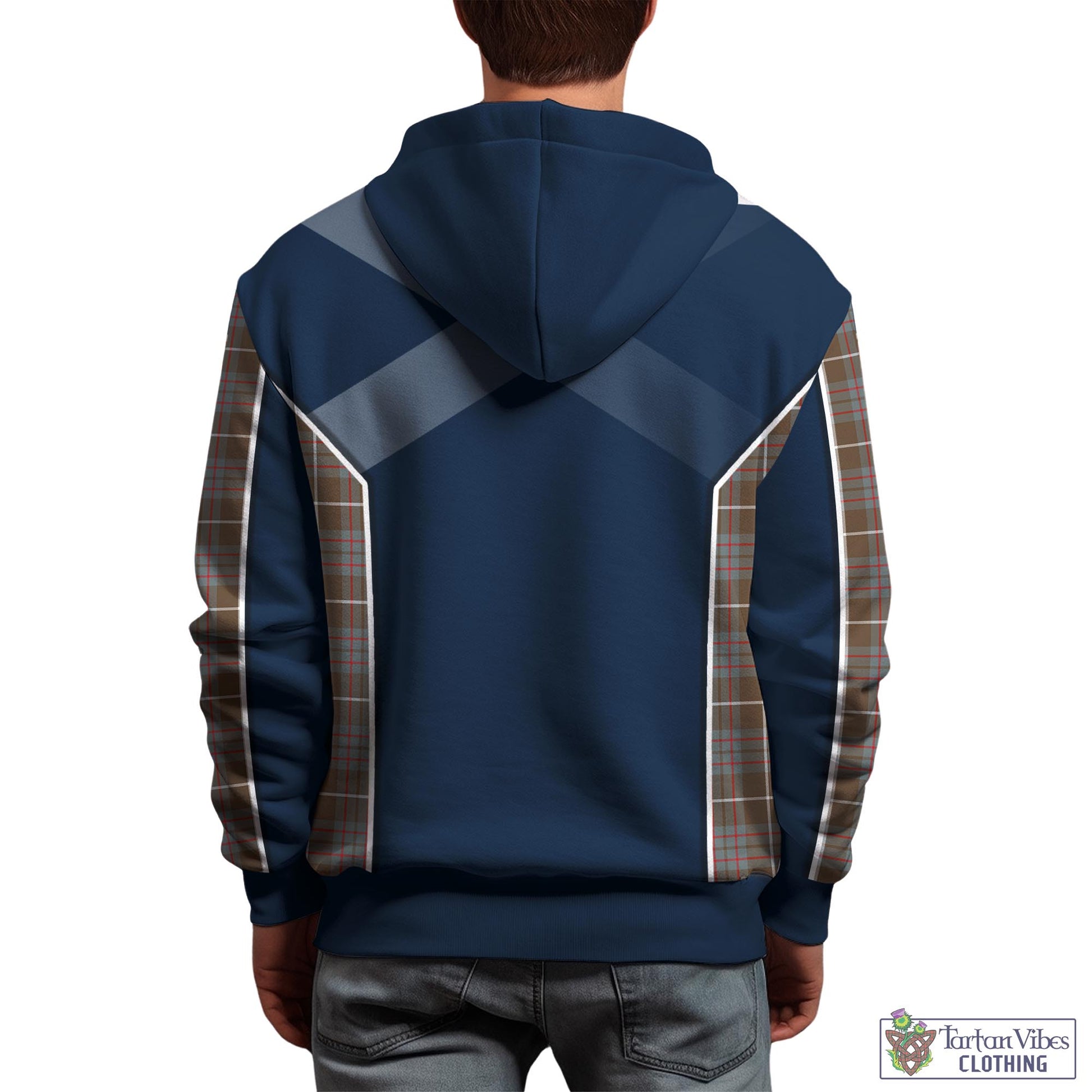 Tartan Vibes Clothing MacIntyre Hunting Weathered Tartan Hoodie with Family Crest and Scottish Thistle Vibes Sport Style