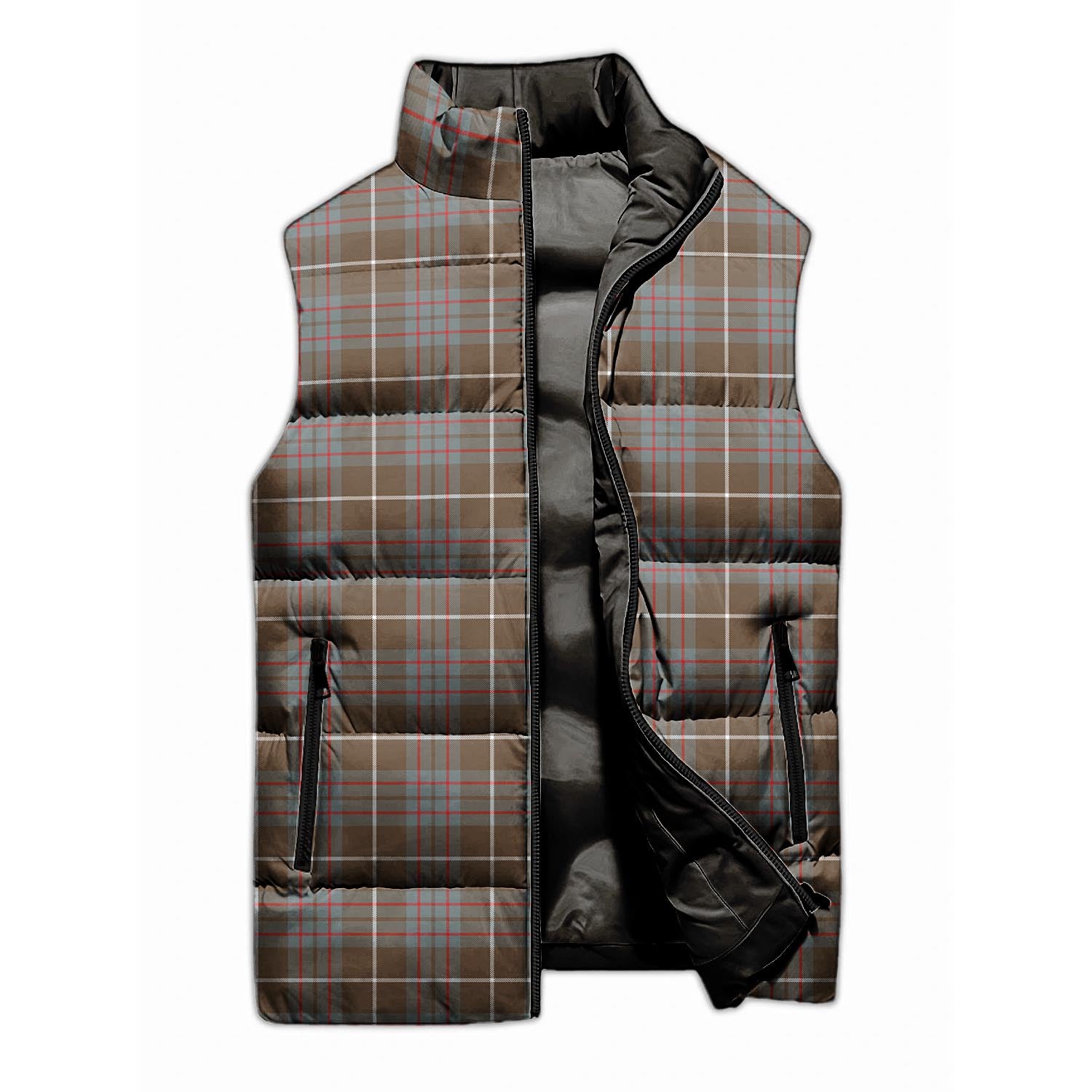 MacIntyre Hunting Weathered Tartan Sleeveless Puffer Jacket - Tartanvibesclothing