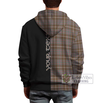 MacIntyre Hunting Weathered Tartan Hoodie with Family Crest and Half Of Me Style