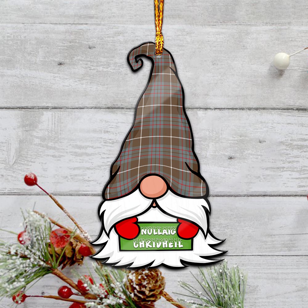 MacIntyre Hunting Weathered Gnome Christmas Ornament with His Tartan Christmas Hat - Tartan Vibes Clothing