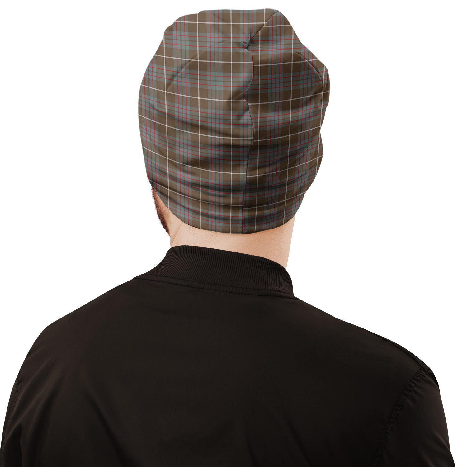 MacIntyre Hunting Weathered Tartan Beanies Hat with Family Crest - Tartan Vibes Clothing