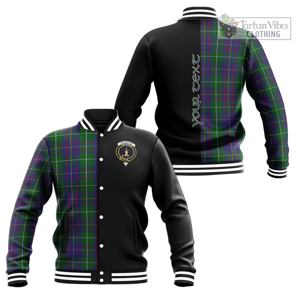 MacIntyre Inglis Tartan Baseball Jacket with Family Crest and Half Of Me Style Unisex - Tartanvibesclothing Shop