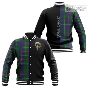 MacIntyre Inglis Tartan Baseball Jacket with Family Crest and Half Of Me Style