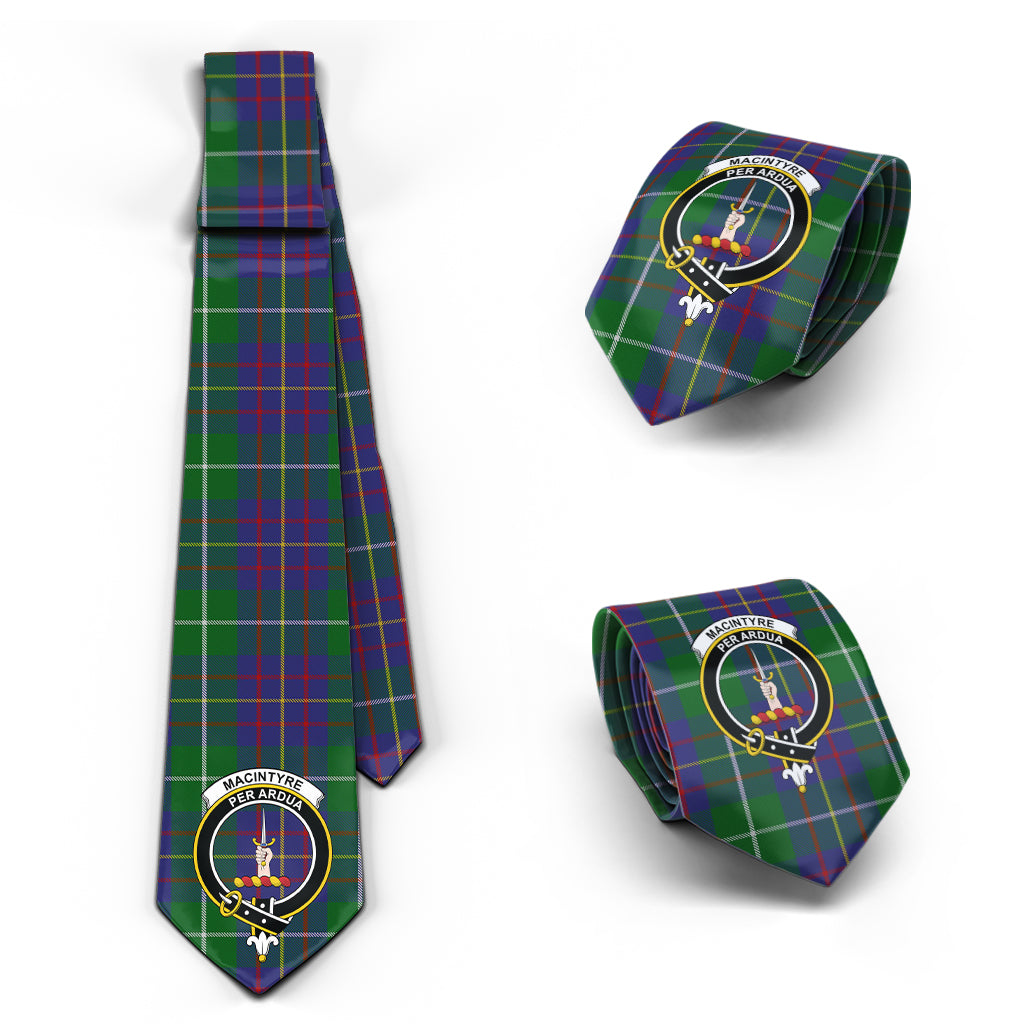 MacIntyre Inglis Tartan Classic Necktie with Family Crest Necktie One Size - Tartan Vibes Clothing