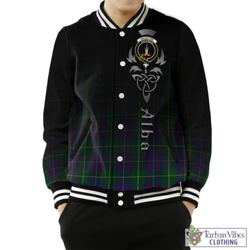 MacIntyre Inglis Tartan Baseball Jacket Featuring Alba Gu Brath Family Crest Celtic Inspired