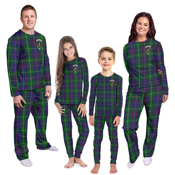 MacIntyre Inglis Tartan Pajamas Family Set with Family Crest