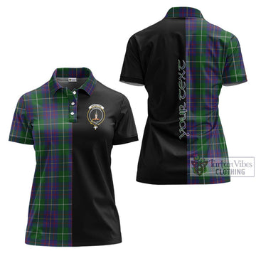 MacIntyre Inglis Tartan Women's Polo Shirt with Family Crest and Half Of Me Style