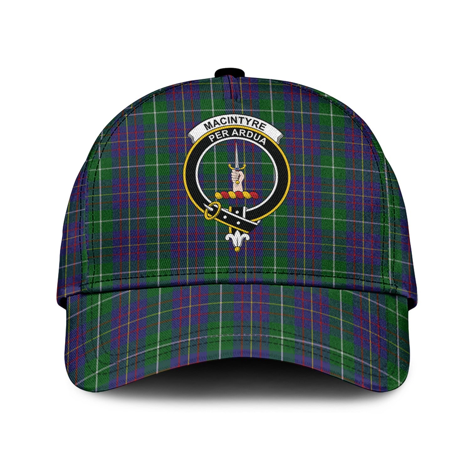 MacIntyre Inglis Tartan Classic Cap with Family Crest Classic Cap Universal Fit - Tartan Vibes Clothing