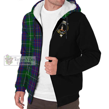 MacIntyre Inglis Tartan Sherpa Hoodie with Family Crest and Half Of Me Style