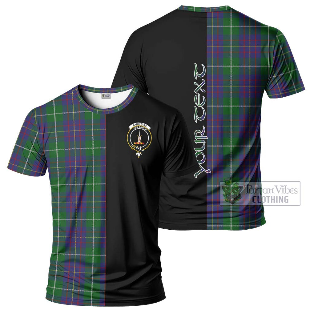 MacIntyre Inglis Tartan T-Shirt with Family Crest and Half Of Me Style Kid's Shirt - Tartanvibesclothing Shop