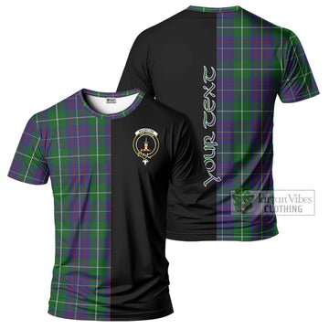 MacIntyre Inglis Tartan T-Shirt with Family Crest and Half Of Me Style