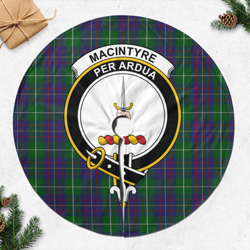 MacIntyre Inglis Tartan Christmas Tree Skirt with Family Crest