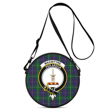 MacIntyre Inglis Tartan Round Satchel Bags with Family Crest