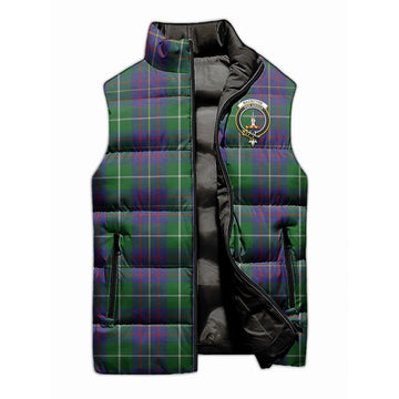 MacIntyre Inglis Tartan Sleeveless Puffer Jacket with Family Crest