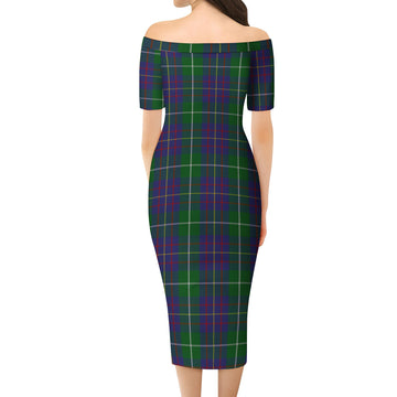 MacIntyre Inglis Tartan Off Shoulder Lady Dress