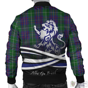 MacIntyre Inglis Tartan Bomber Jacket with Alba Gu Brath Regal Lion Emblem