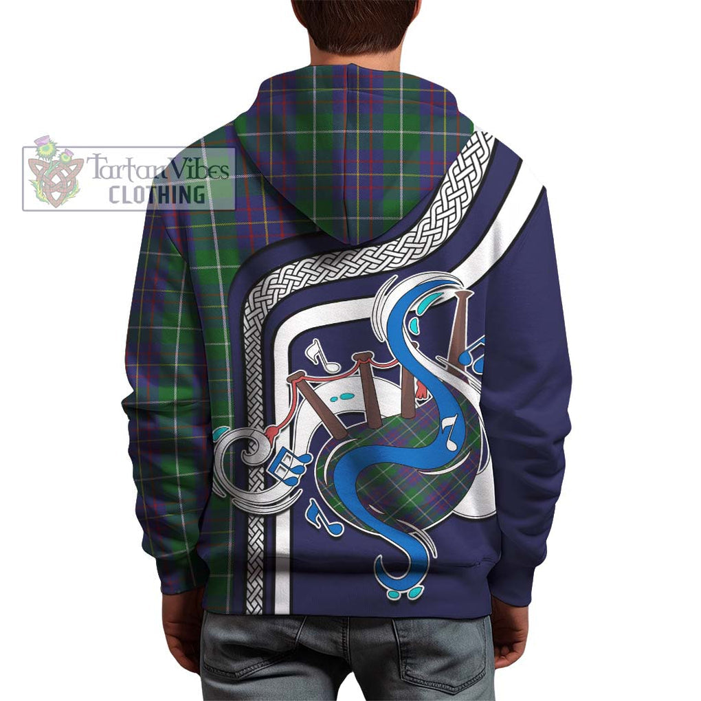 MacIntyre Inglis Tartan Hoodie with Epic Bagpipe Style - Tartanvibesclothing Shop