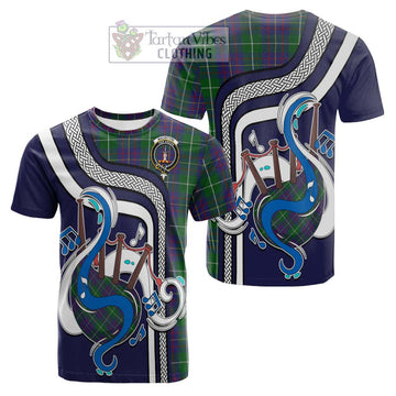 MacIntyre Inglis Tartan Cotton T-shirt with Epic Bagpipe Style