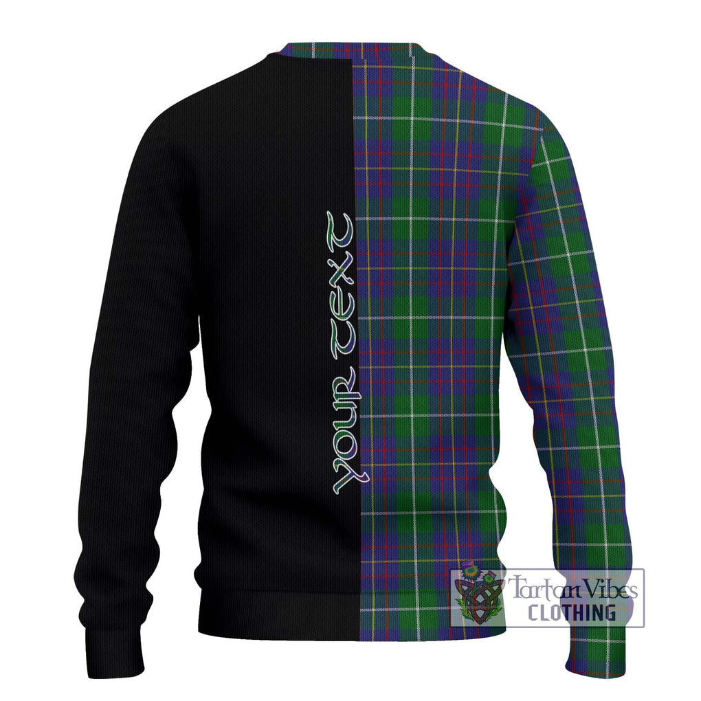 MacIntyre Inglis Tartan Knitted Sweater with Family Crest and Half Of Me Style - Tartanvibesclothing Shop