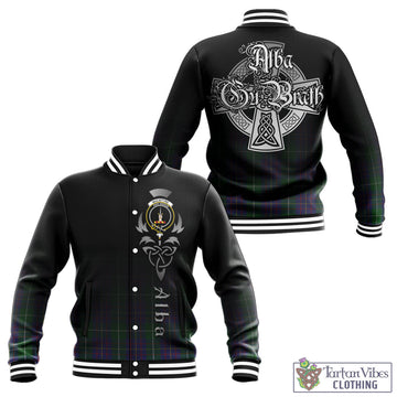 MacIntyre Inglis Tartan Baseball Jacket Featuring Alba Gu Brath Family Crest Celtic Inspired