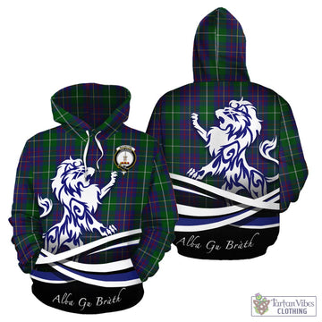 MacIntyre Inglis Tartan Hoodie with Alba Gu Brath Regal Lion Emblem